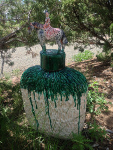 Could anybody do this?!? I don't think so! As seen in Lamy, NM. Artist: Jenny Lind of Rainbow Gate in Santa Fe, NM.