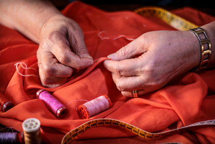 person sewing